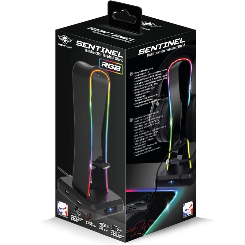 Support De Casque Spirit Of Gamer RGB Noir