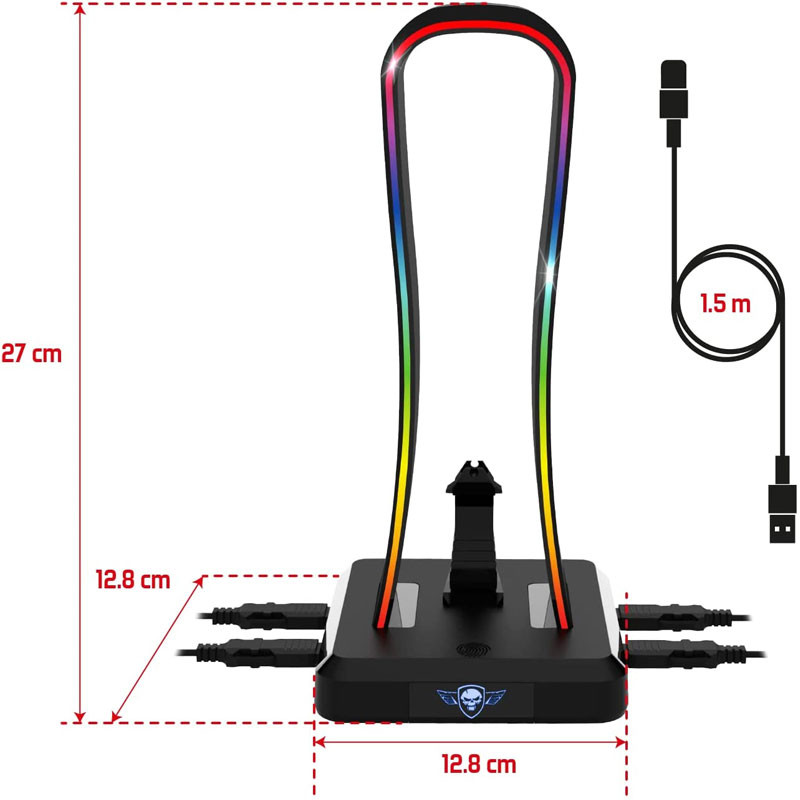 Support De Casque Spirit Of Gamer RGB Noir