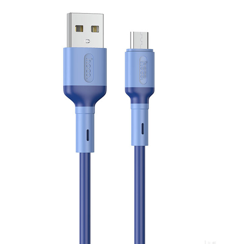 Câble Chargeur Hoco USB Vers Micro USB Bleu Câble Chargeur Hoco USB Vers Micro USB Bleu