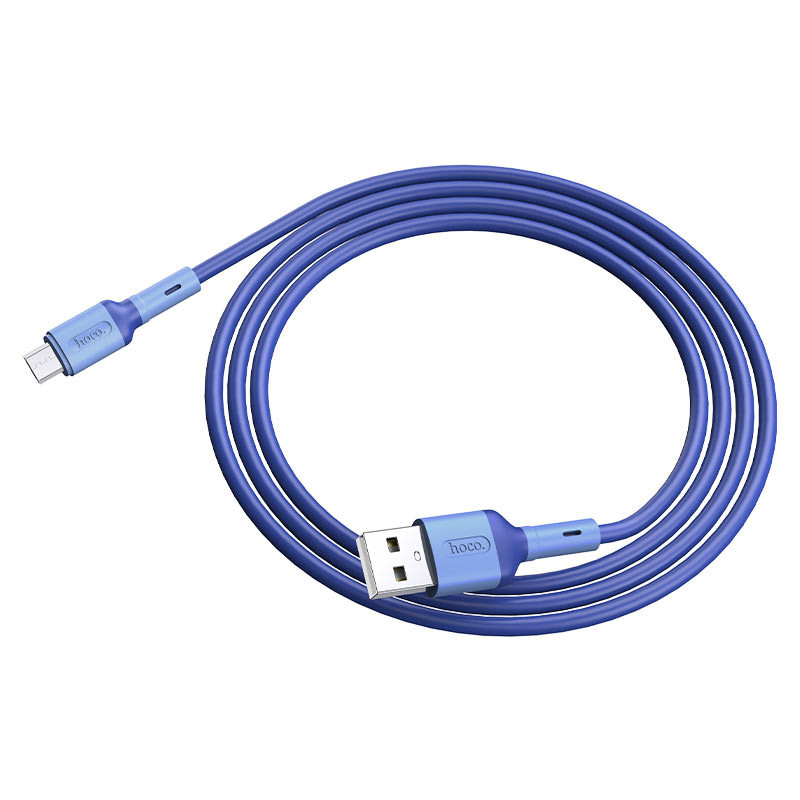 Câble Chargeur Hoco USB Vers Micro USB Bleu