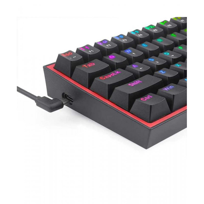 Clavier Gaming Mécanique Redragon FIZZ K617 FULL RGB RED Noir Noir