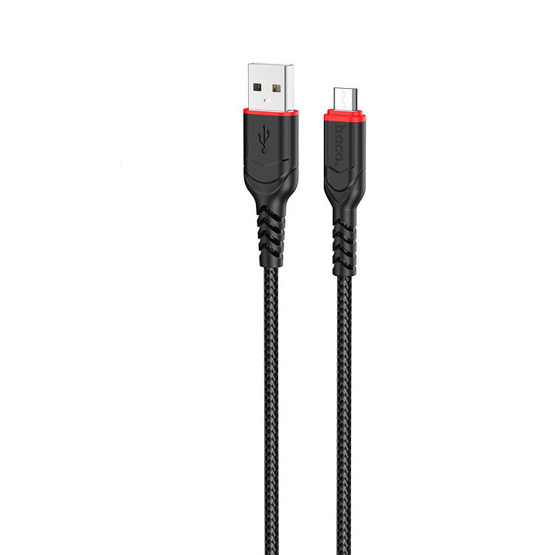 Câble Chargeur Hoco X59 USB Vers Micro USB Incassable Noir Câble Chargeur Hoco X59 USB Vers Micro USB Incassable Noir