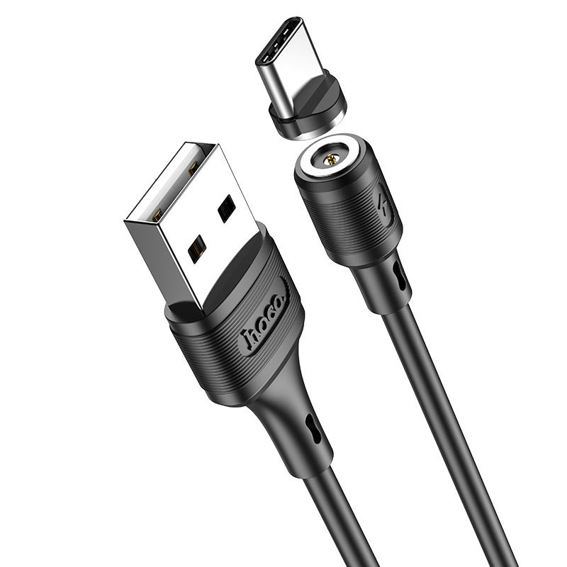 Câble Chargeur magnétique Hoco X52 USB Vers Type-C Noir Câble Chargeur magnétique Hoco X52 USB Vers Type-C Noir