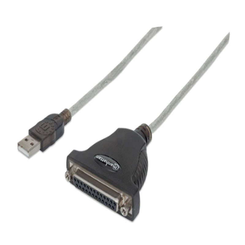 Convertisseur d'imprimante Parallèle Manhattan USB Vers DB25 Noir