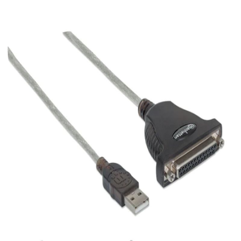 Convertisseur d'imprimante Parallèle Manhattan USB Vers DB25 Noir