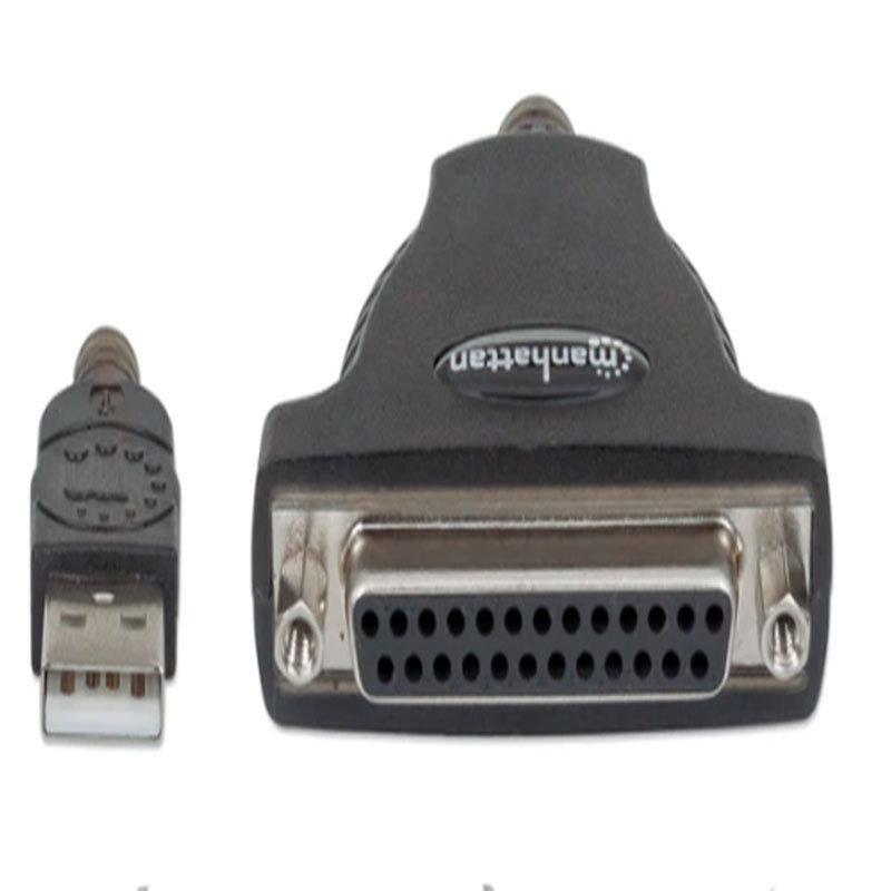 Convertisseur d'imprimante Parallèle Manhattan USB Vers DB25 Noir