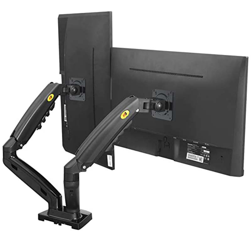 Support De Bureau Pour 2 Ecrans PC LCD à LED De 17"-30" Noir