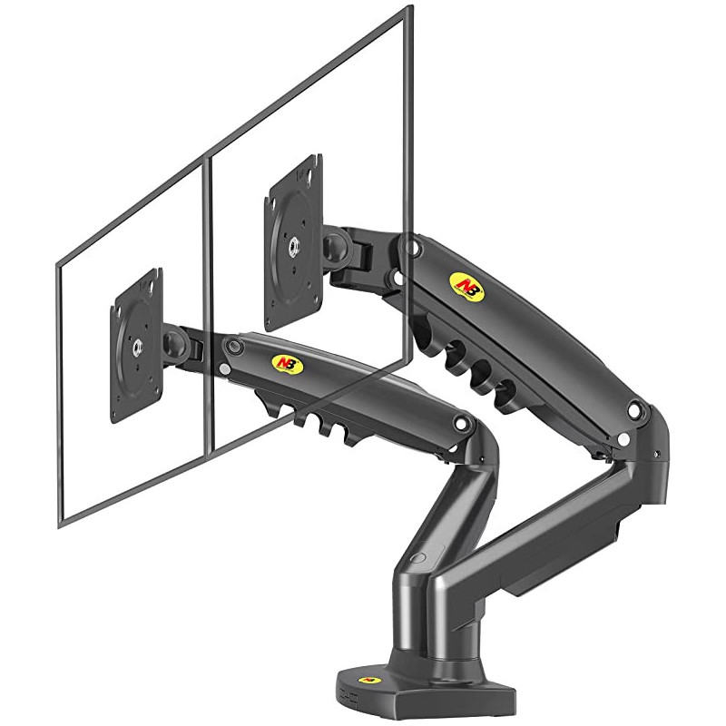 Support De Bureau Pour 2 Ecrans PC LCD à LED De 17"-30" Noir