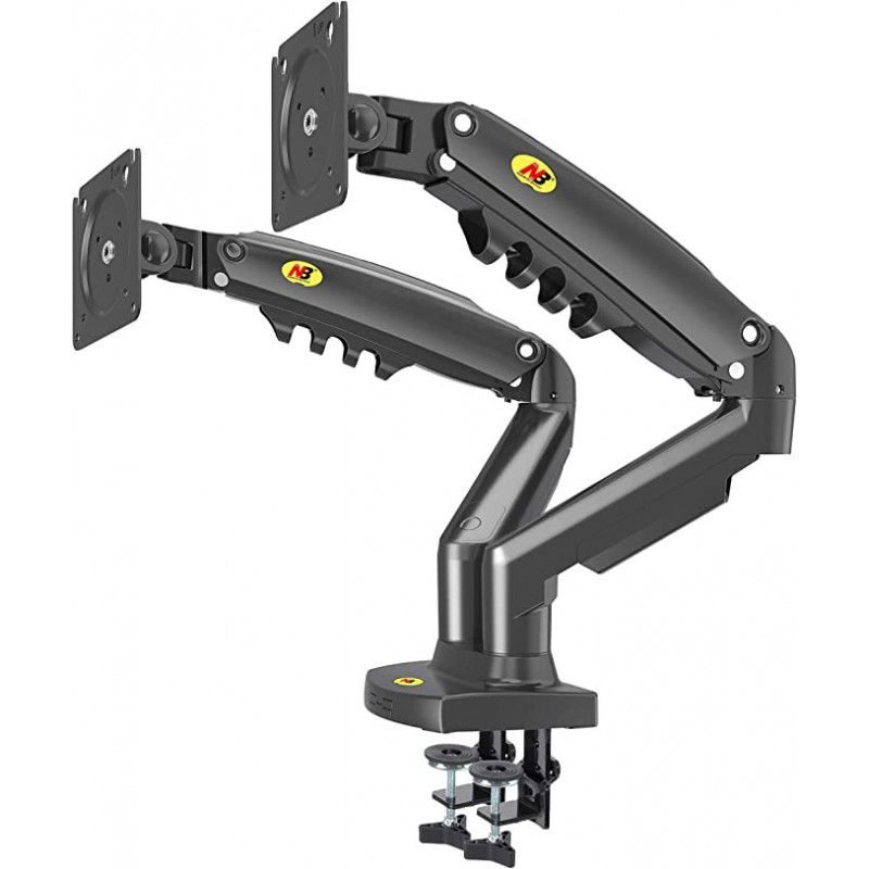 Support De Bureau Pour 2 Ecrans PC LCD à LED De 17"-30" Noir