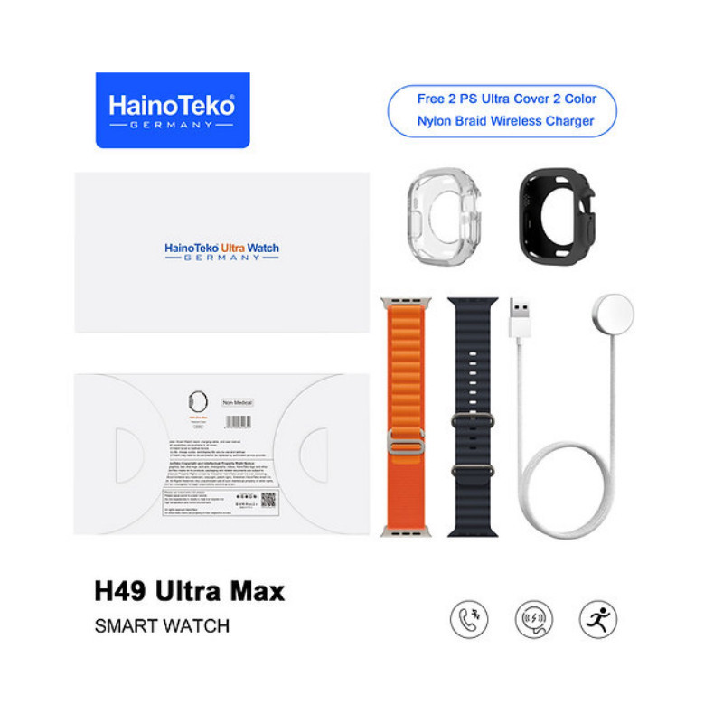 Montre Connectée + Ecouteurs Sans fil HAINO TEKO GP-8 Double Bracelet
