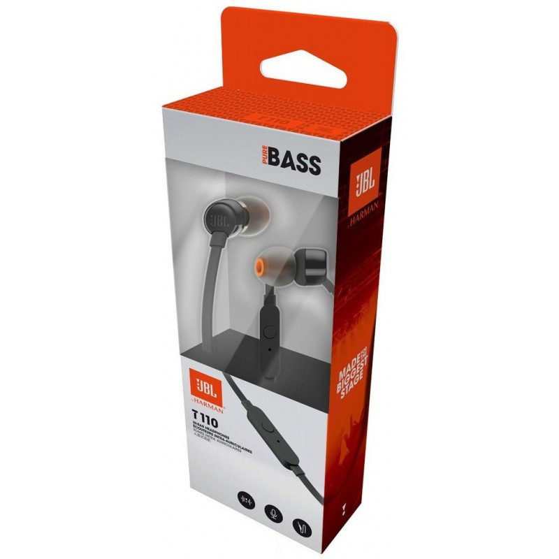 Écouteur JBL Intra-Auriculaire T110 - Noir