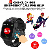 Montre Enfant Intelligente Connecté Gps Tracker- Noir