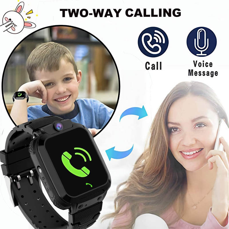 Montre Enfant Intelligente Connecté Gps Tracker- Noir