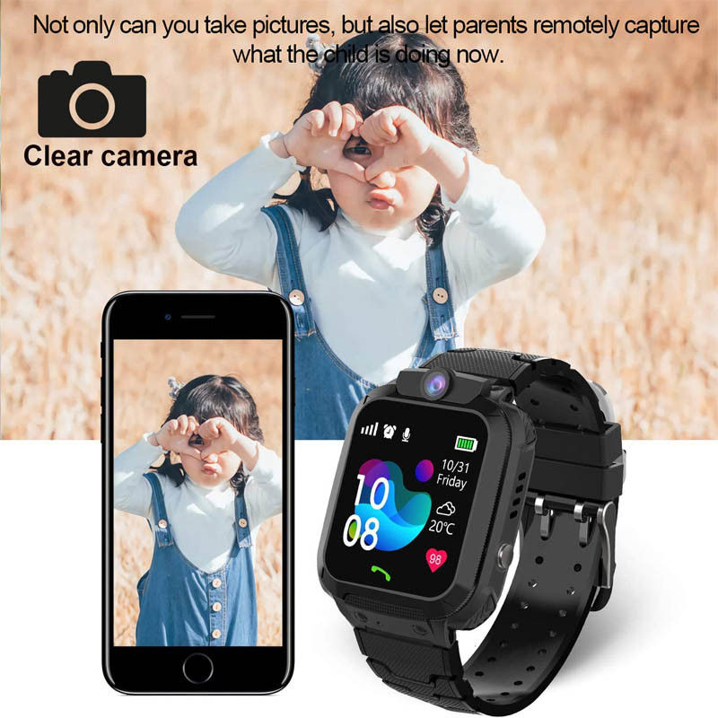 Montre Enfant Intelligente Connecté Gps Tracker- Noir