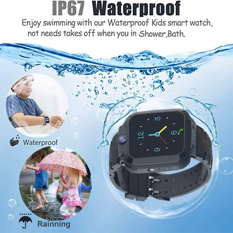 Montre Enfant Intelligente Connecté Gps Tracker- Noir