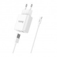 Chargeur Hoco C62A Pour IPhone - Blanc