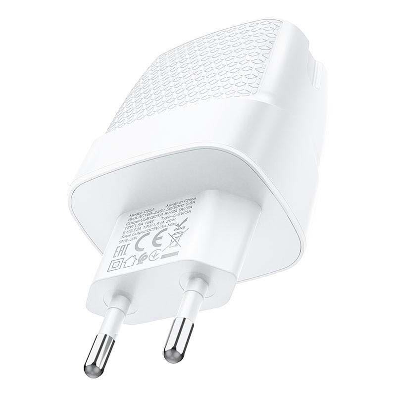 Tête Chargeur Hoco CA85A-20W 2 Port USB - Blanc