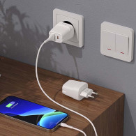 Tête Chargeur Hoco CA85A-20W 2 Port USB - Blanc Tête Chargeur Hoco CA85A-20W 2 Port USB - Blanc