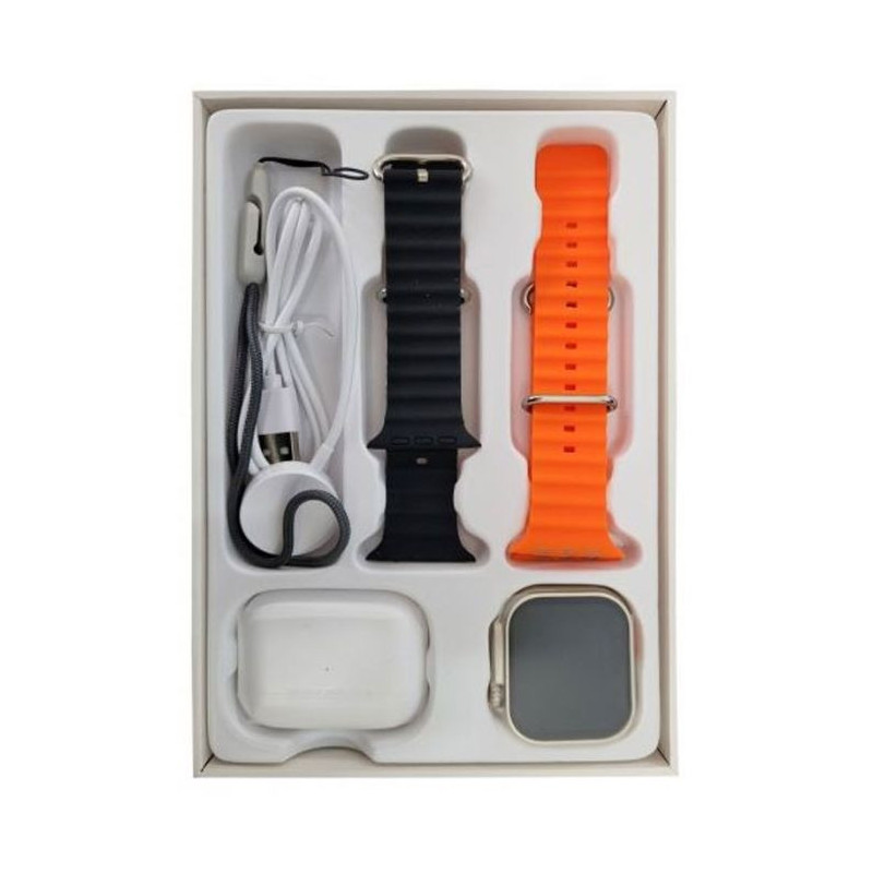 Montre Connectée + Ecouteurs Sans fil HAINO TEKO GP-8 Double Bracelet