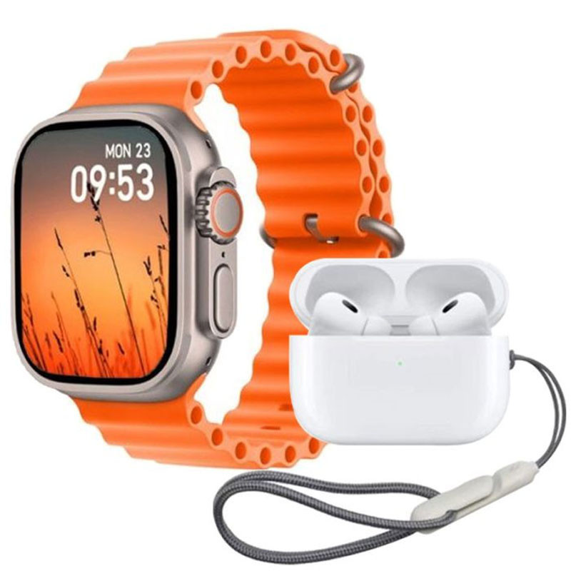 Montre Connectée + Ecouteurs Sans fil HAINO TEKO GP-8 Double Bracelet