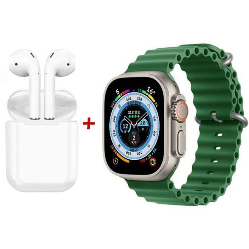 Pack de Montre Connectée T99 + Airpods - Vert Pack de Montre Connectée T99 + Airpods - Vert