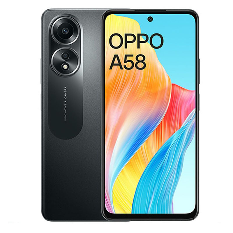 Smartphone Oppo A58 8Go 128Go Noir en Tunisie