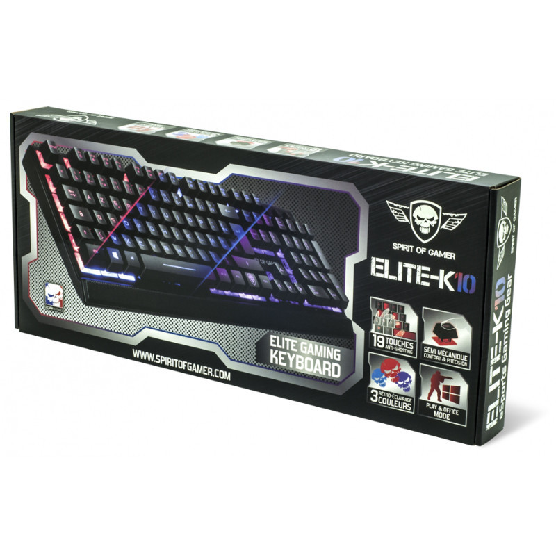 Clavier Gamer Spirit Of Gamer Elite K10 CLA-EK10 - Noir
