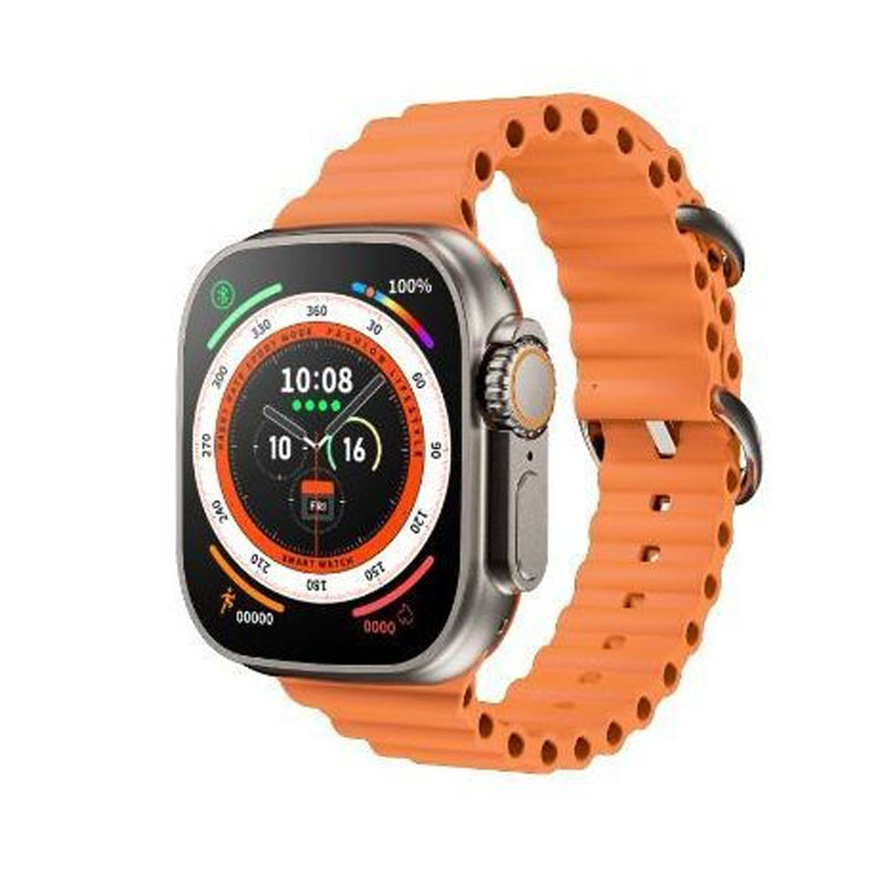 Montre Connectée W26 Ultra Série 8 + Airpods + 2 Ceintures - Orange