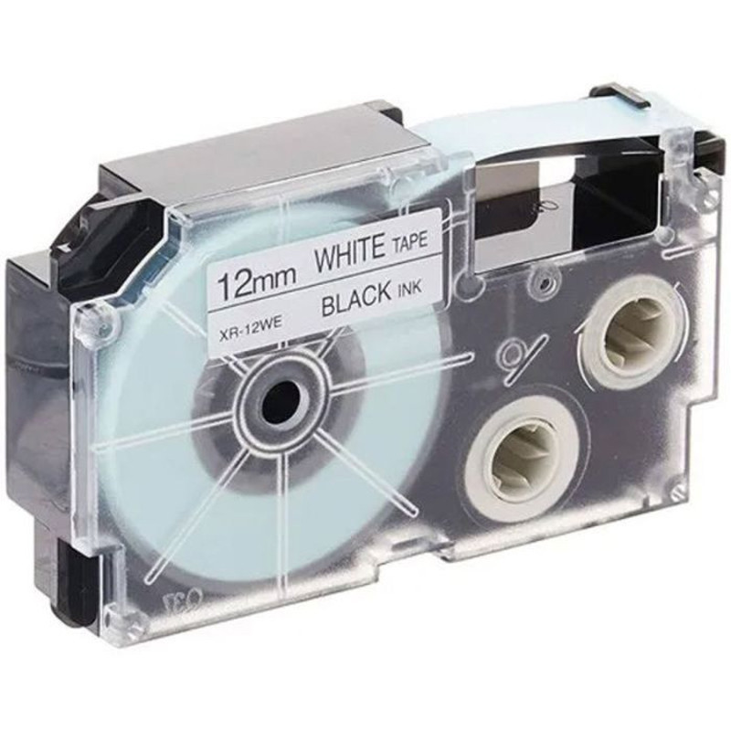 Cassette à Ruban Adhésif Casio XR 12WE1 12 mm Cassette à Ruban Adhésif Casio XR 12WE1 12 mm