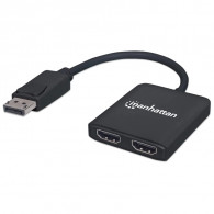 Adaptateur Manhattan DisplayPort Vers Double HDMI - MST Hub