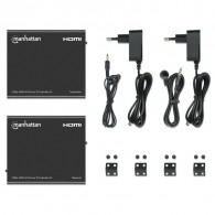 Kit d'Extension KVM HDMI Manhattan 1080p sur IP Noir Kit d'Extension KVM HDMI Manhattan 1080p sur IP Noir