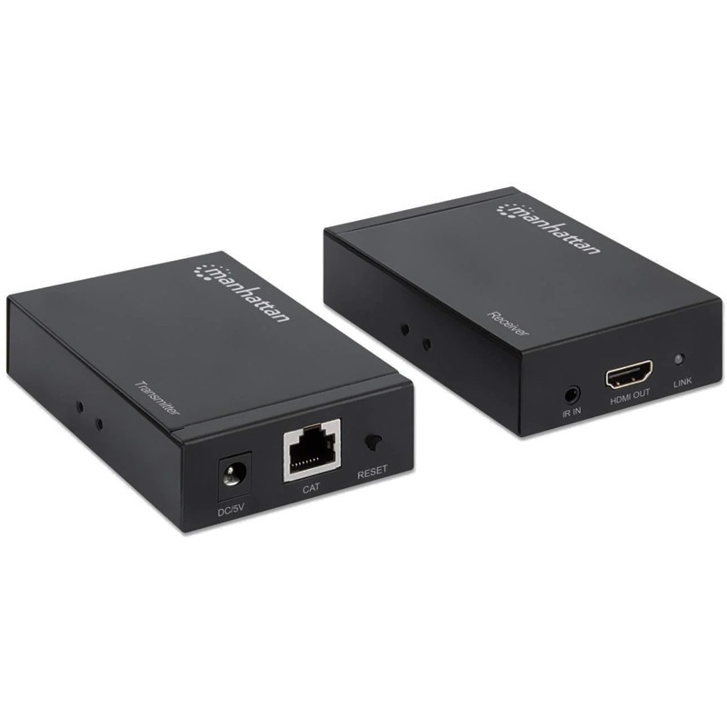 Kit d'Extension HDMI Manhattan 4K à 30 Hz sur Ethernet Noir