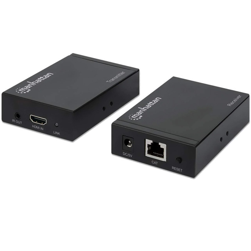 Kit d'Extension HDMI Manhattan 4K à 30 Hz sur Ethernet Noir