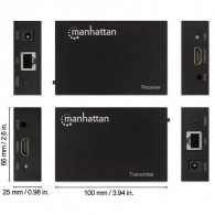 Kit d'Extension HDMI Manhattan 4K à 30 Hz sur Ethernet Noir Kit d'Extension HDMI Manhattan 4K à 30 Hz sur Ethernet Noir