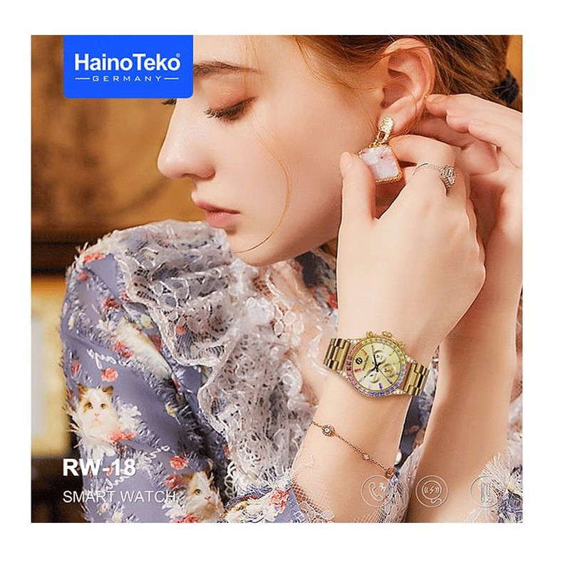 Montre Connectée Haino Teko RW18 Avec 2 Bracelets - Gold