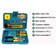 Boite À Outils Maintenance 11 Pièces - Bleu & jaune