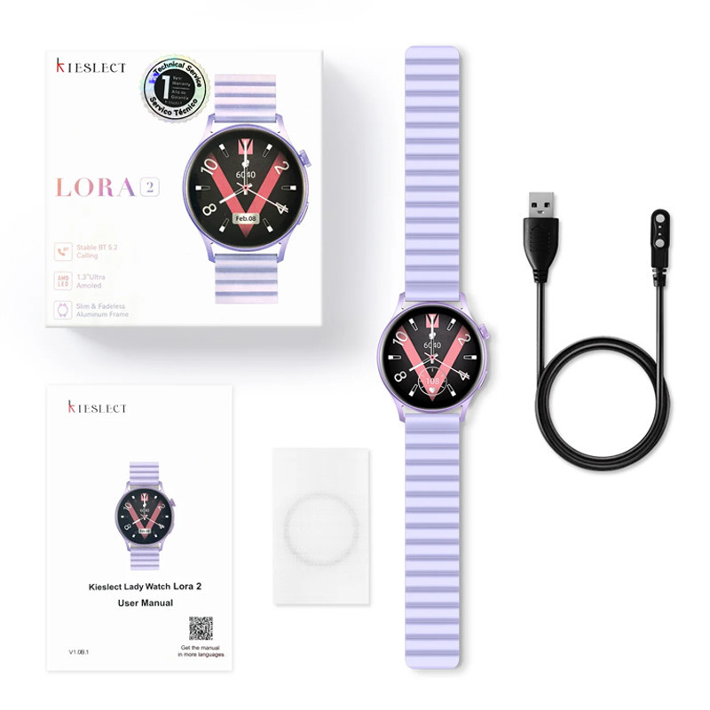 Montre Connectée Kieslect Lady Calling Watch Lora 2 - Violet