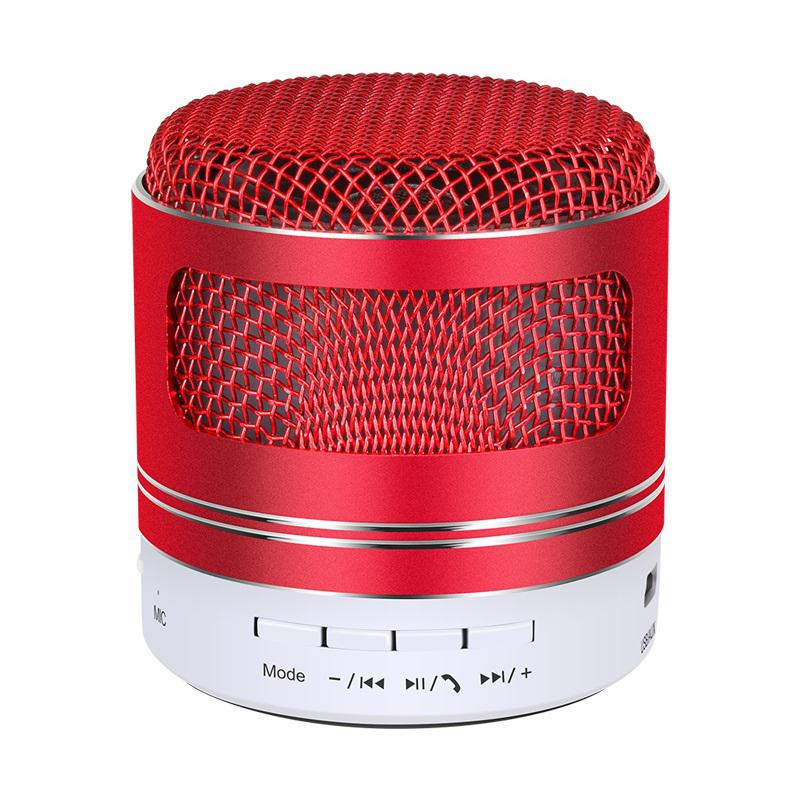 Haut Parleur Bluetooth Music LED FM Rouge