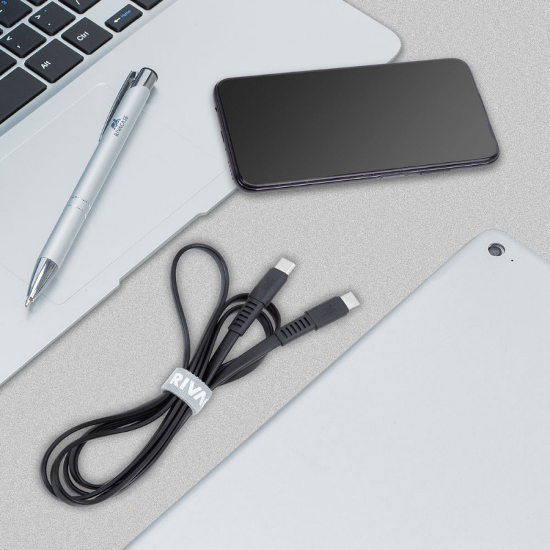 Câble Chargeur RivaCase PS6005 BK12 Type-C Vers Type-C Noir