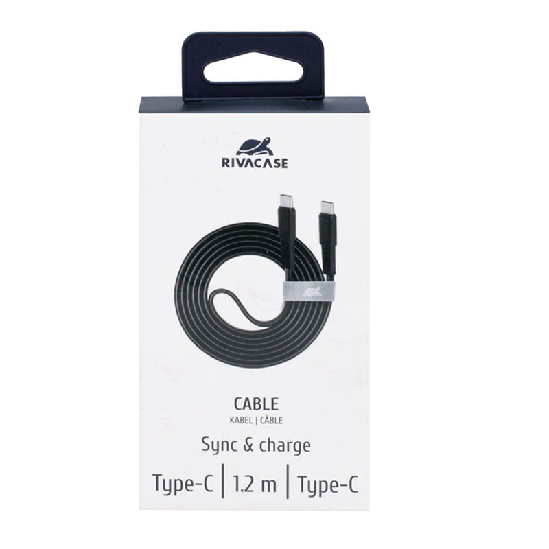 Câble Chargeur RivaCase PS6005 BK12 Type-C Vers Type-C Noir