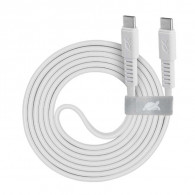 Câble Chargeur RivaCase PS6005 WT12 Type-C Vers Type-C Blanc Câble Chargeur RivaCase PS6005 WT12 Type-C Vers Type-C Blanc