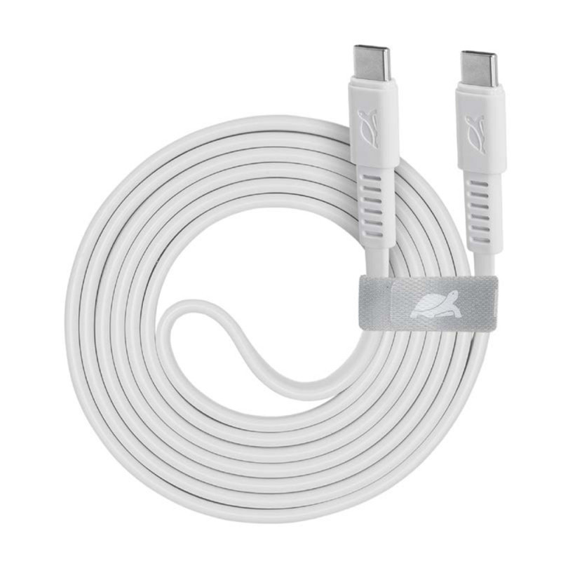 Câble Chargeur RivaCase PS6005 WT12 Type-C Vers Type-C Blanc