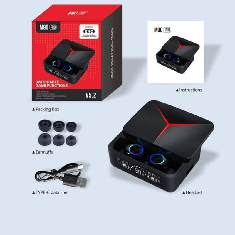 Écouteur Bluetooth M90 Pro Noir En Tunisie