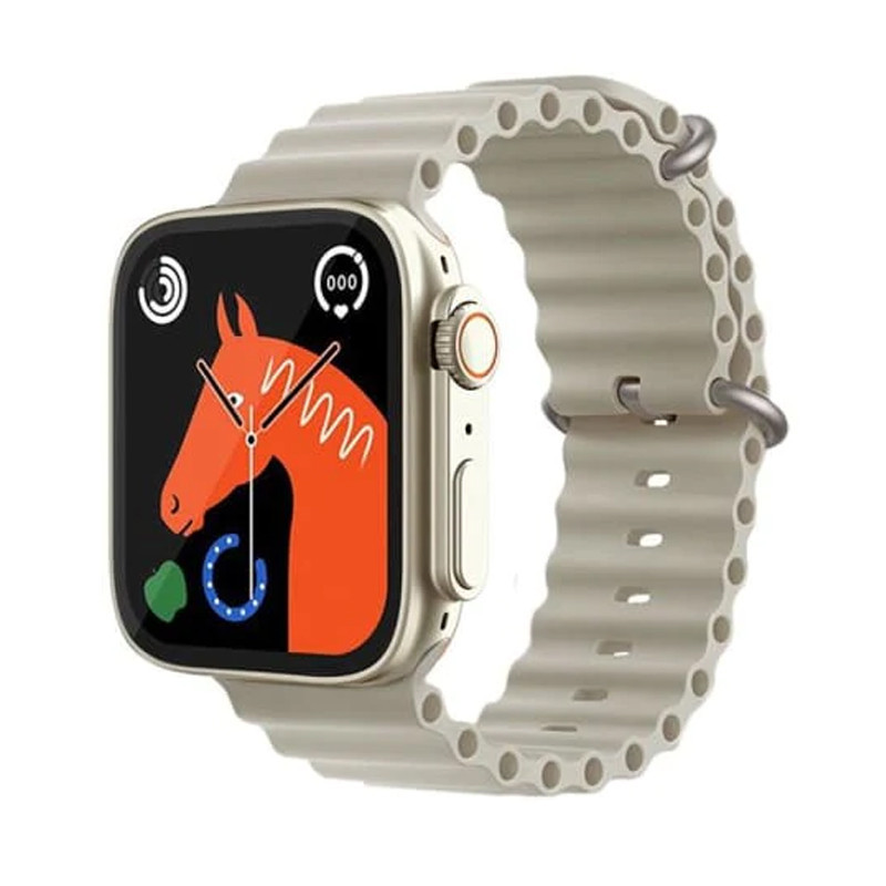 Montre Connectée W26 Ultra Série 8 + Airpods + 2 Ceintures Gris Et Blanc