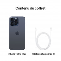 iPhone 15 Pro Max 128Go Titane Bleu en Tunisie