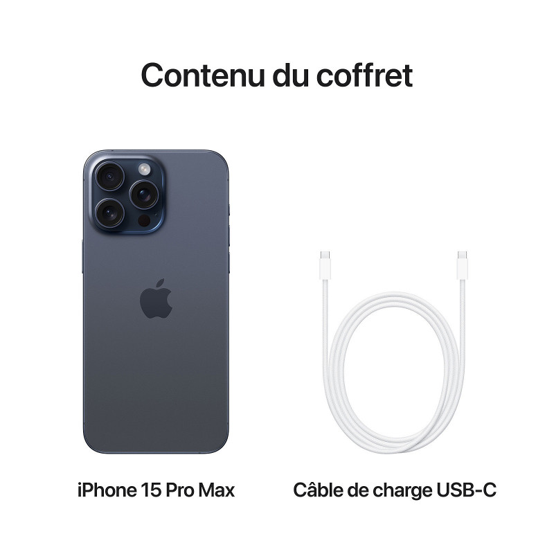iPhone 15 Pro Max 128Go Titane Bleu en Tunisie