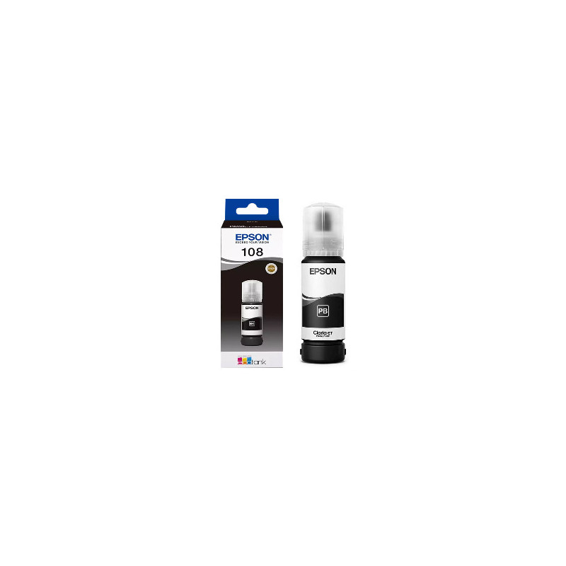 Bouteille D'encre Original Epson Ecotank 108 Noir