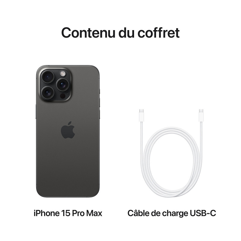 iPhone 15 Pro Max 512Go Titane Noir en Tunisie