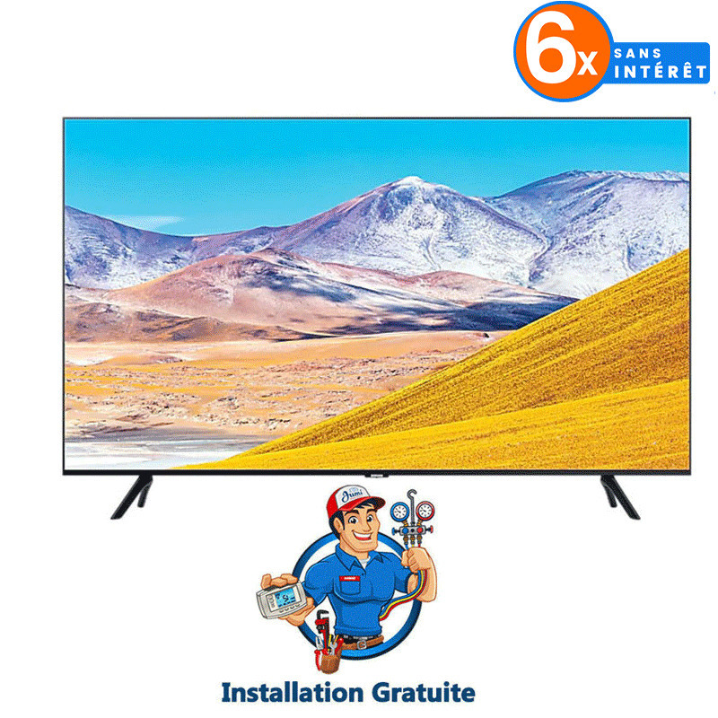 Téléviseur Samsung 65" Série 8 AU8000 Crystal UHD 4K Wifi (UA65TU8000U)