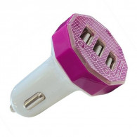 Chargeur Allume Cigare 3xUSB Rose en Tunisie